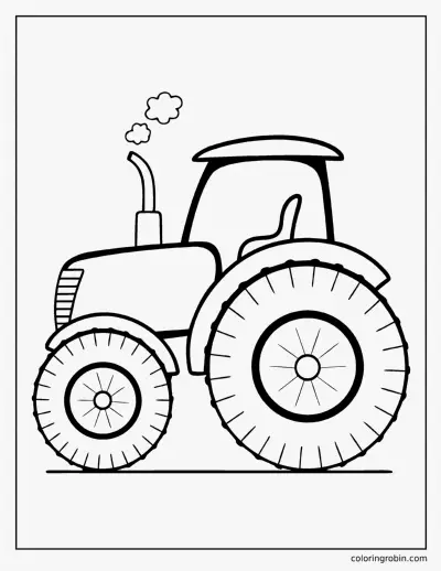 Tractor coloring page