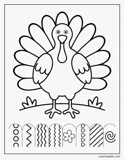 Blank Tail Feathers coloring page