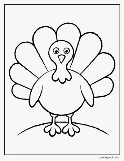Toddler Turkey coloring page