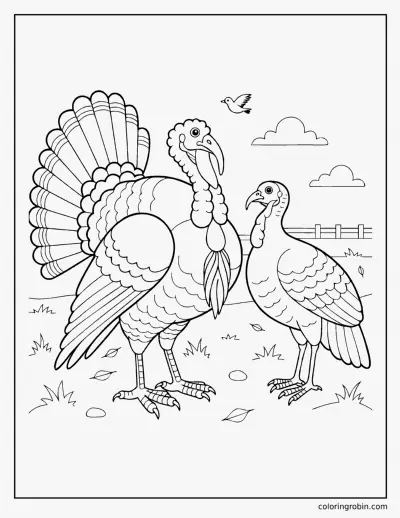 Tom and Hen coloring page
