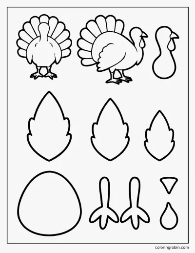 Turkey Templates coloring page