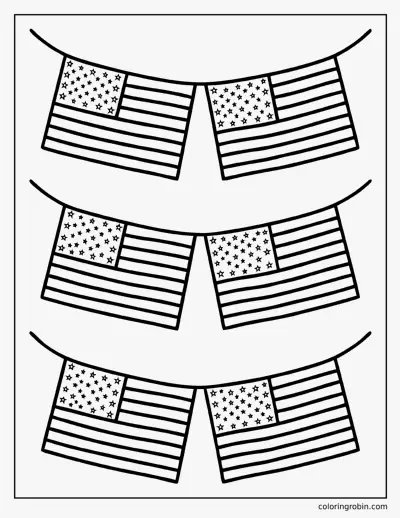 Flag Bunting coloring page