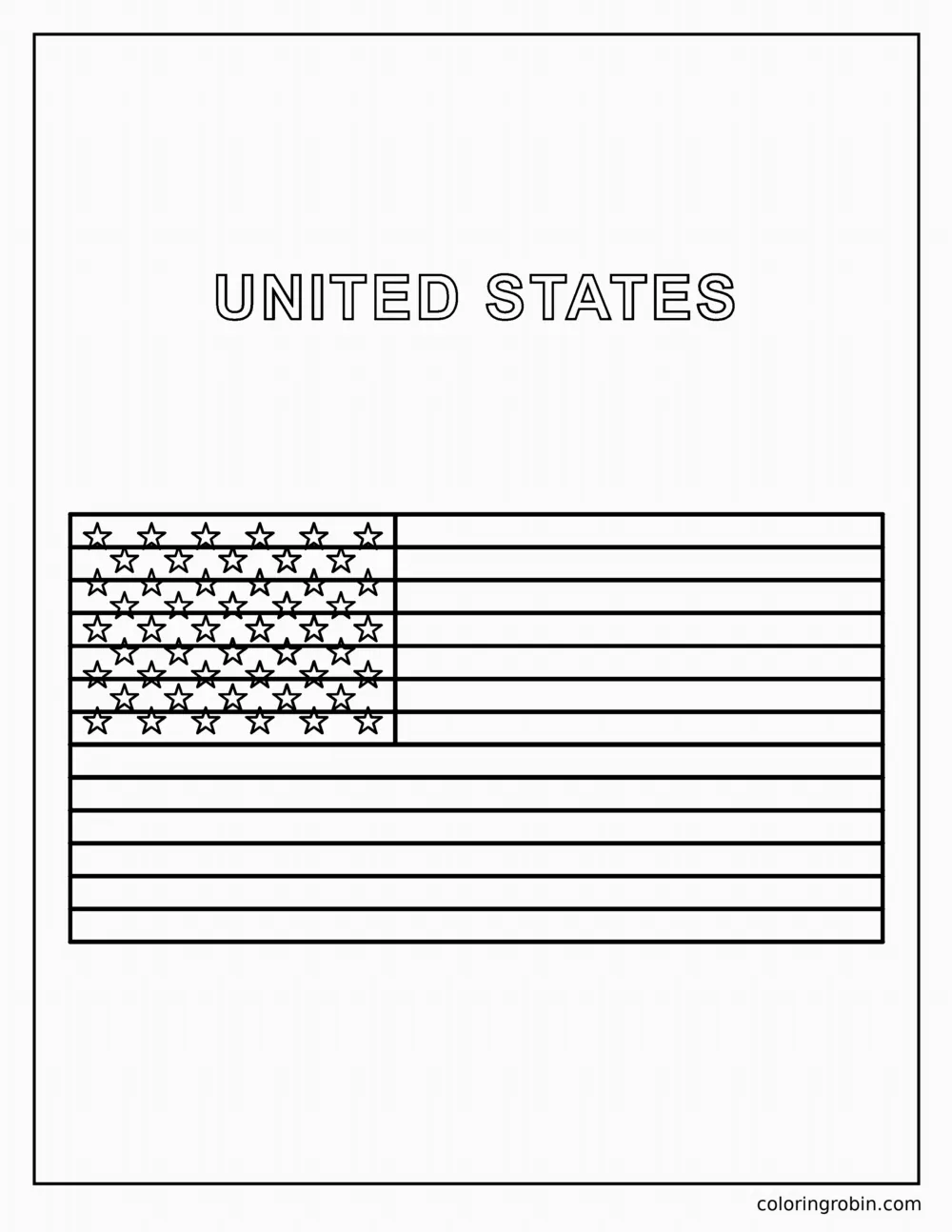 Flag coloring page