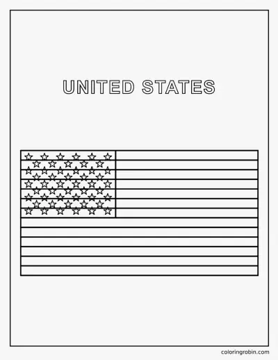 Flag coloring page