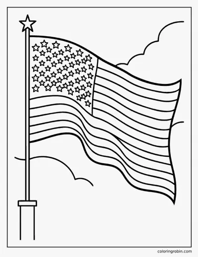 Waving Flag coloring page