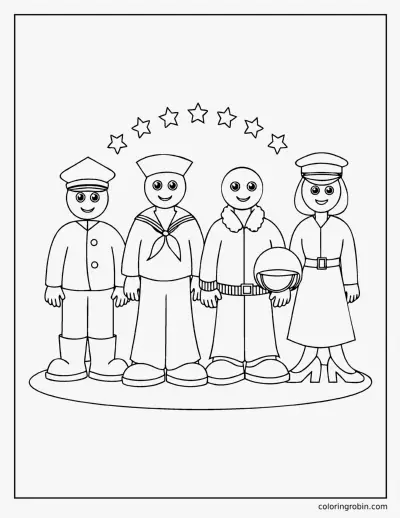 Serving Together coloring page