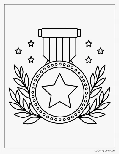 Veterans Day Medal coloring page