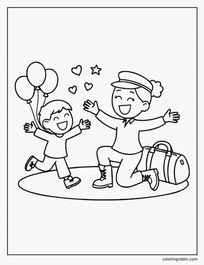 Welcome Home coloring page