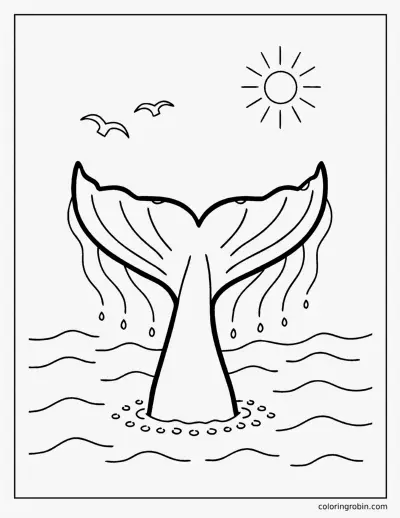 Whale Tail coloring page