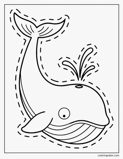 Whale Template coloring page