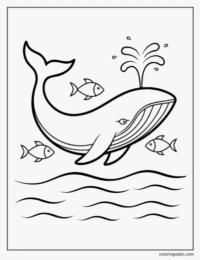 Whale coloring page