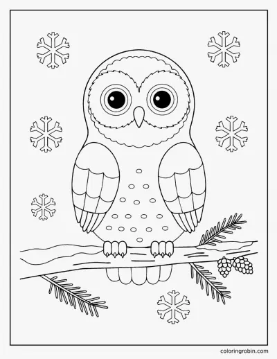 Snowy Owl coloring page
