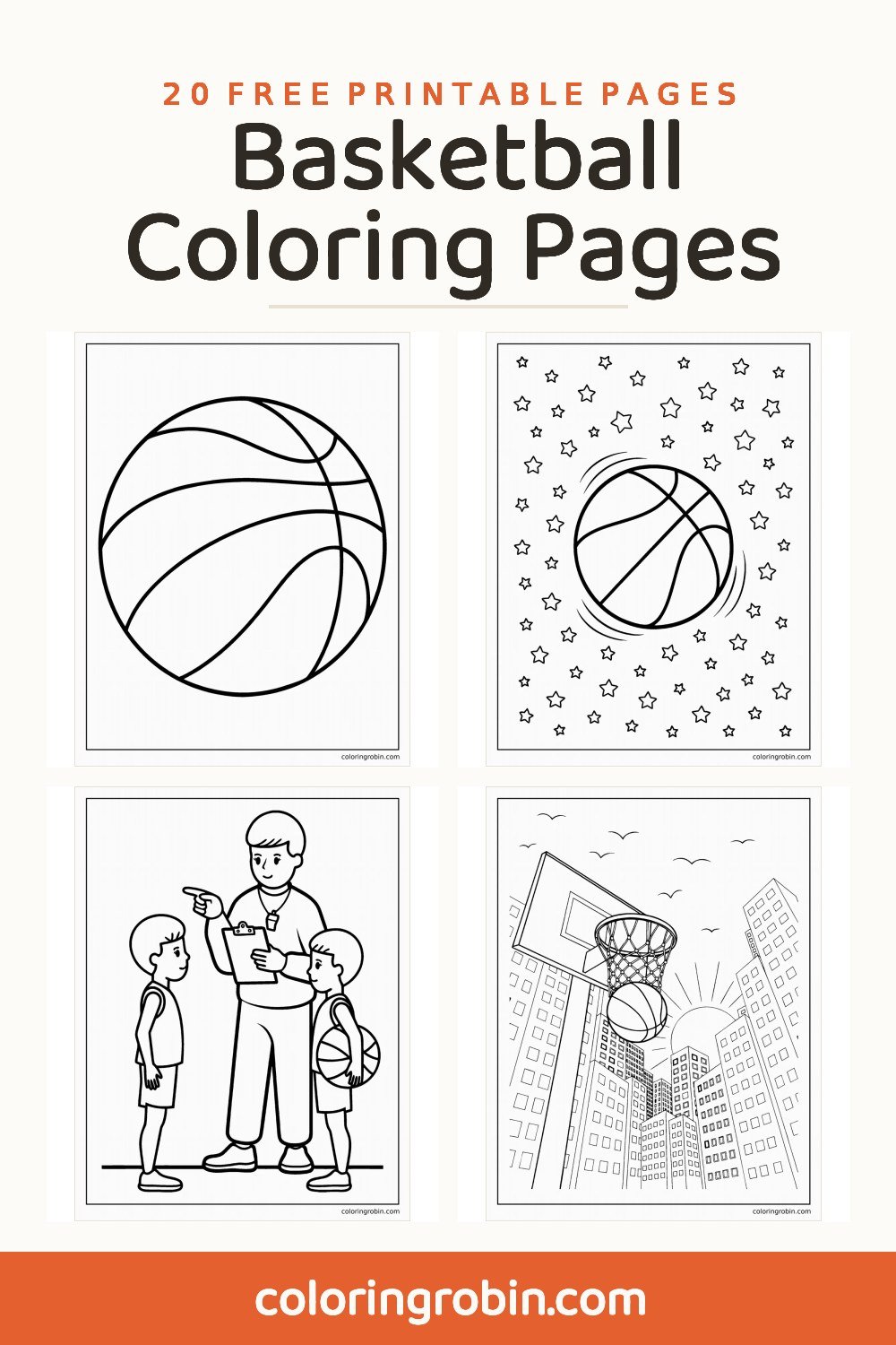 Basketball Coloring Pages — free printable set