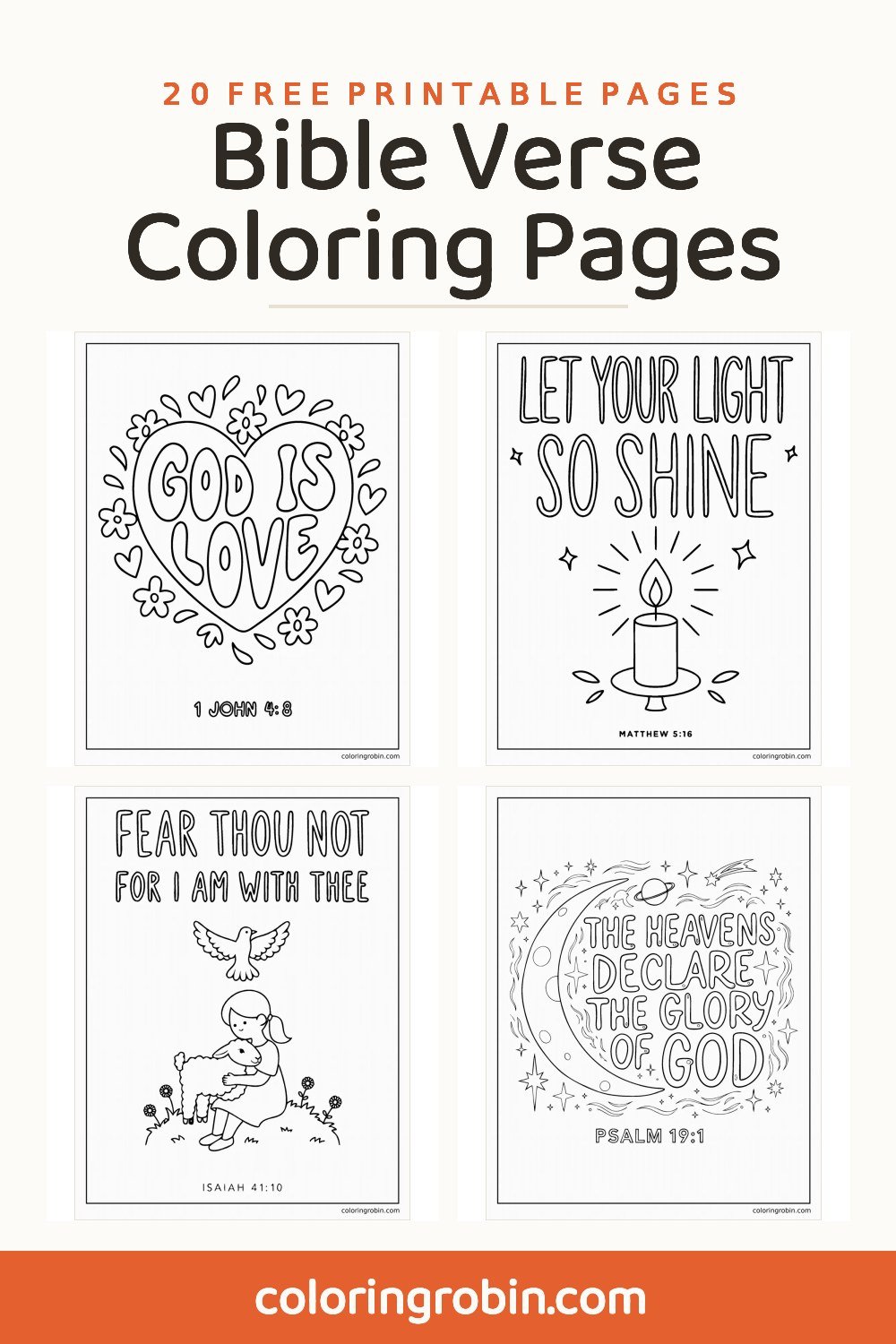 Bible Verse Coloring Pages — free printable set