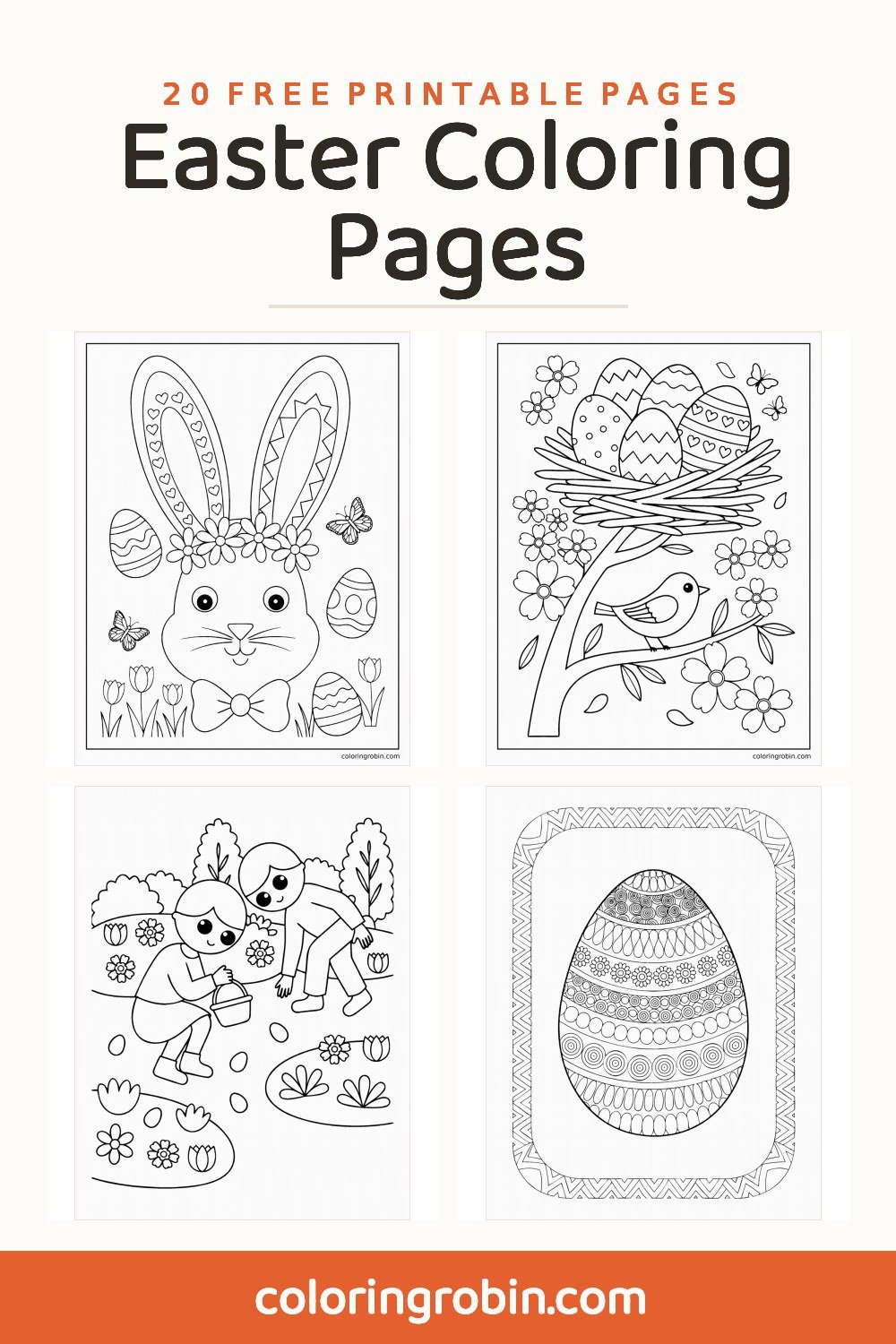 Easter Coloring Pages — free printable set