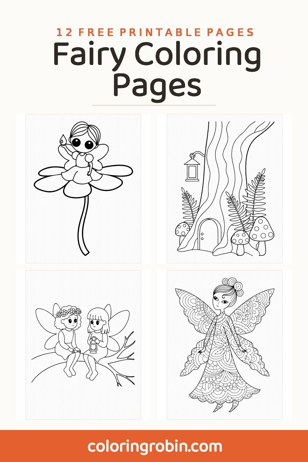 Fairy Coloring Pages — free printable set