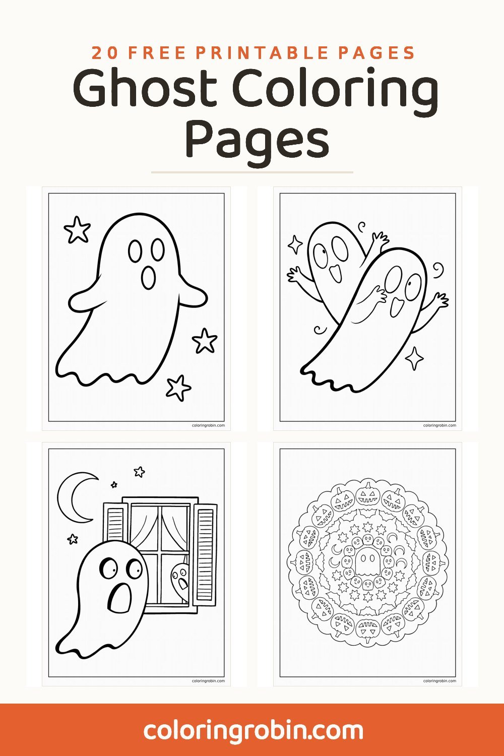 Ghost Coloring Pages — free printable set