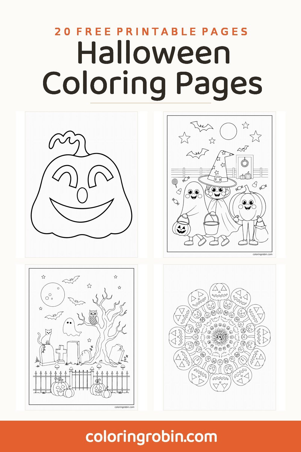Halloween Coloring Pages — free printable set