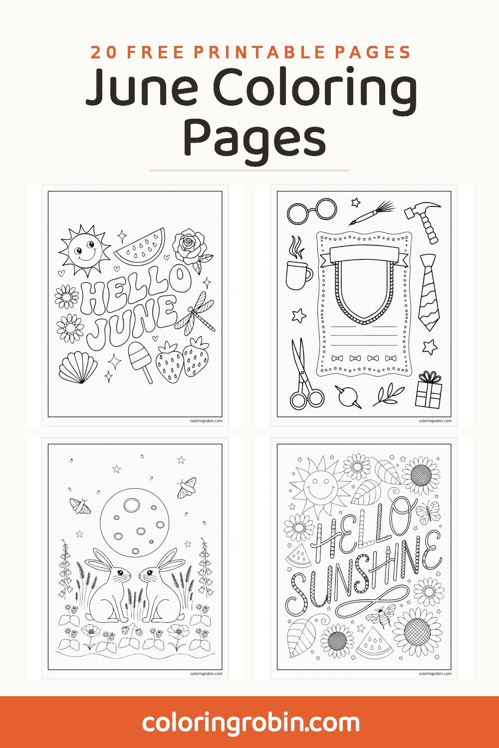 June Coloring Pages — free printable set