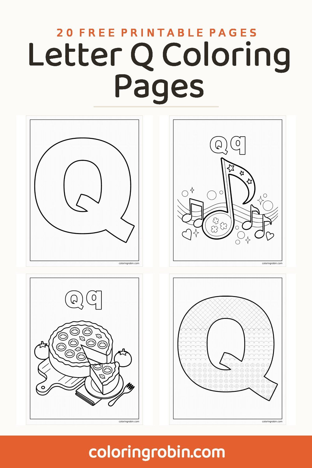 Letter Q Coloring Pages — free printable set