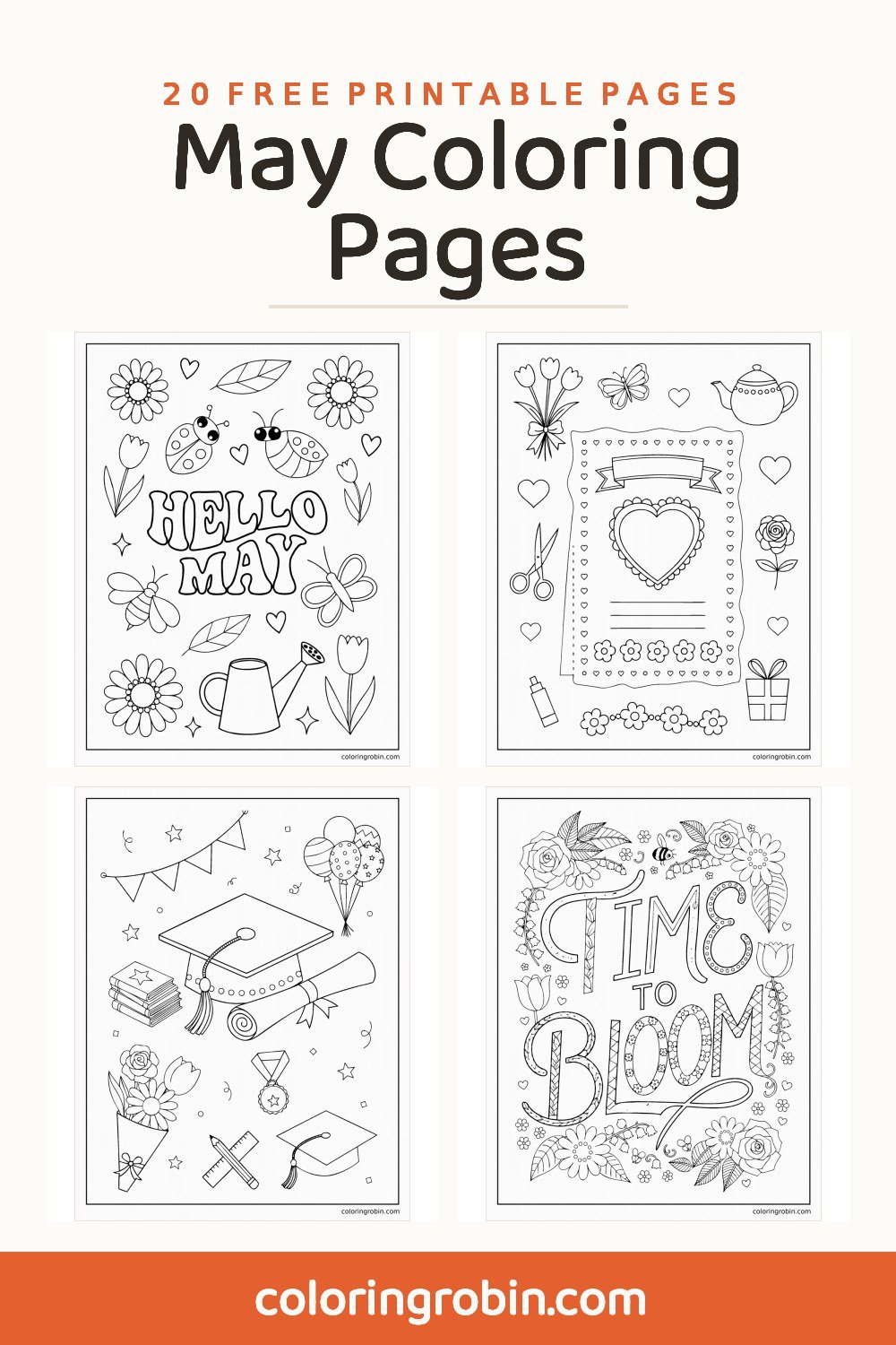 May Coloring Pages — free printable set