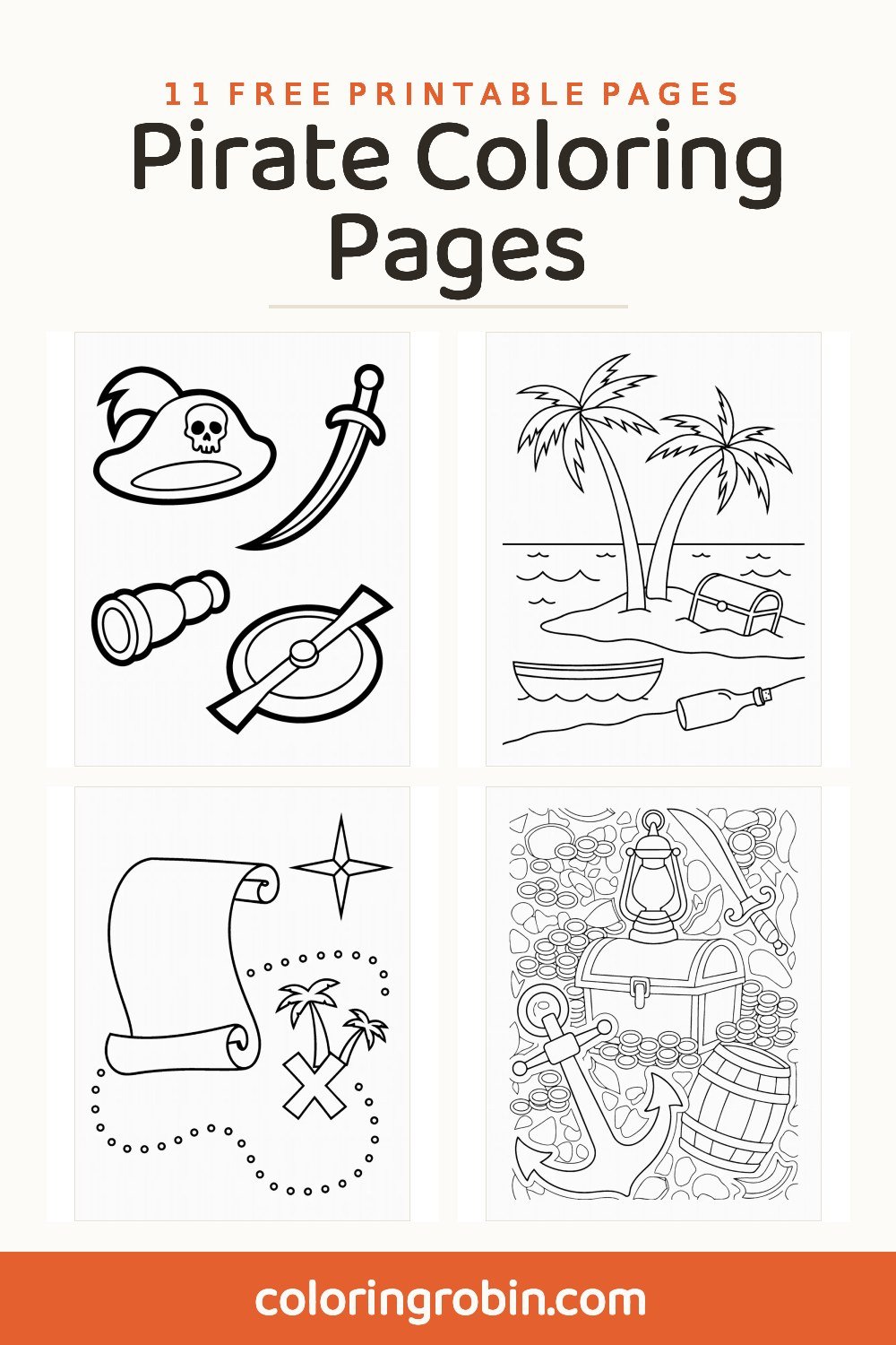 Pirate Coloring Pages — free printable set