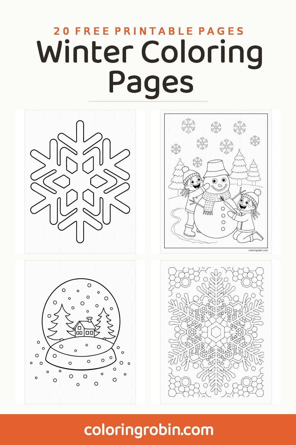 Winter Coloring Pages — free printable set